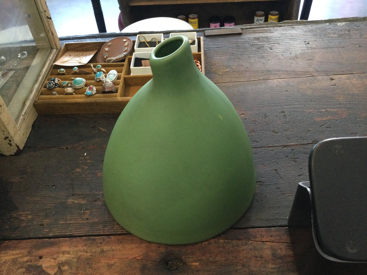 Green Porcelain Table Bud Vase