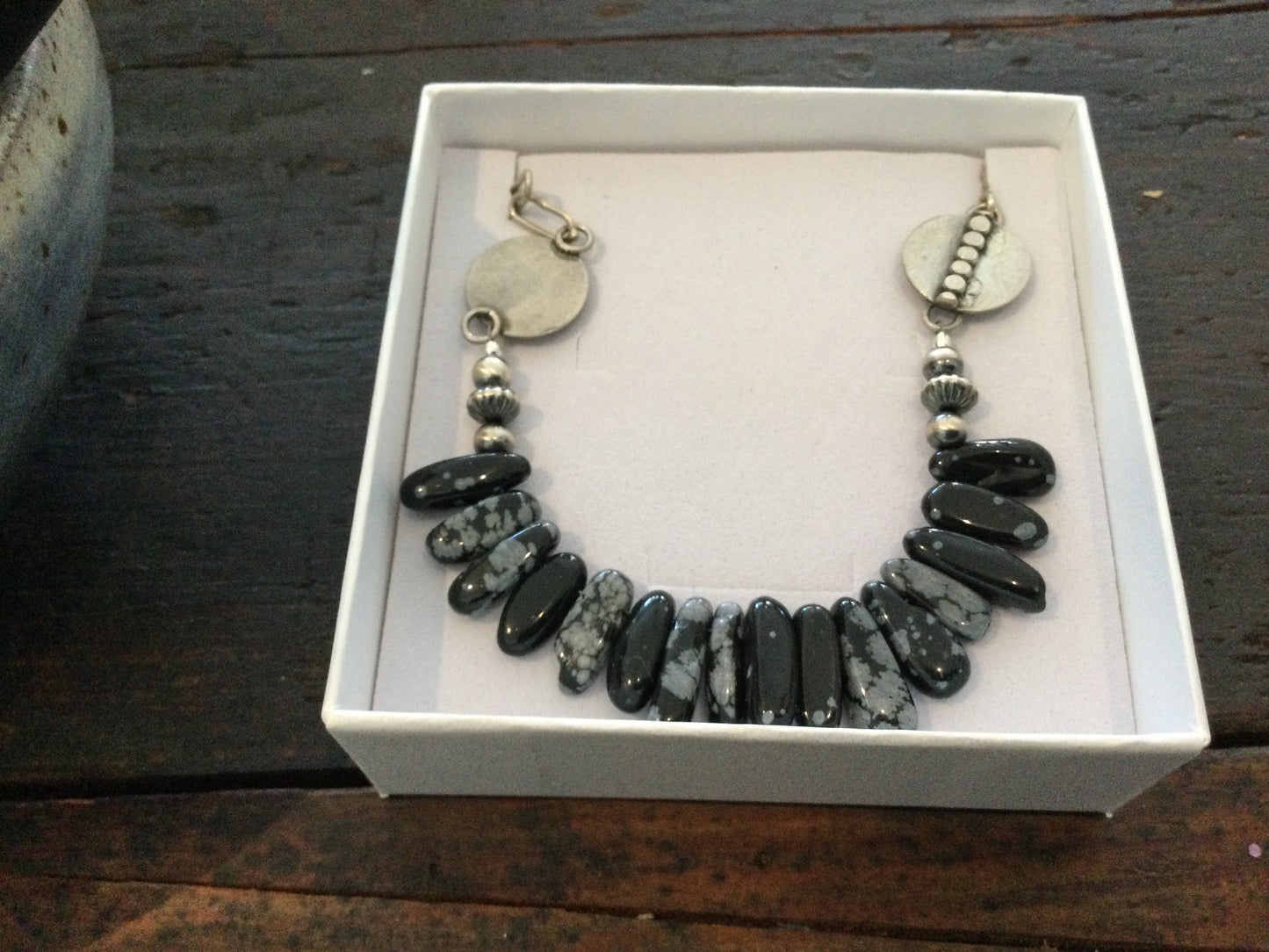 Snowflake Obsidian Necklace
