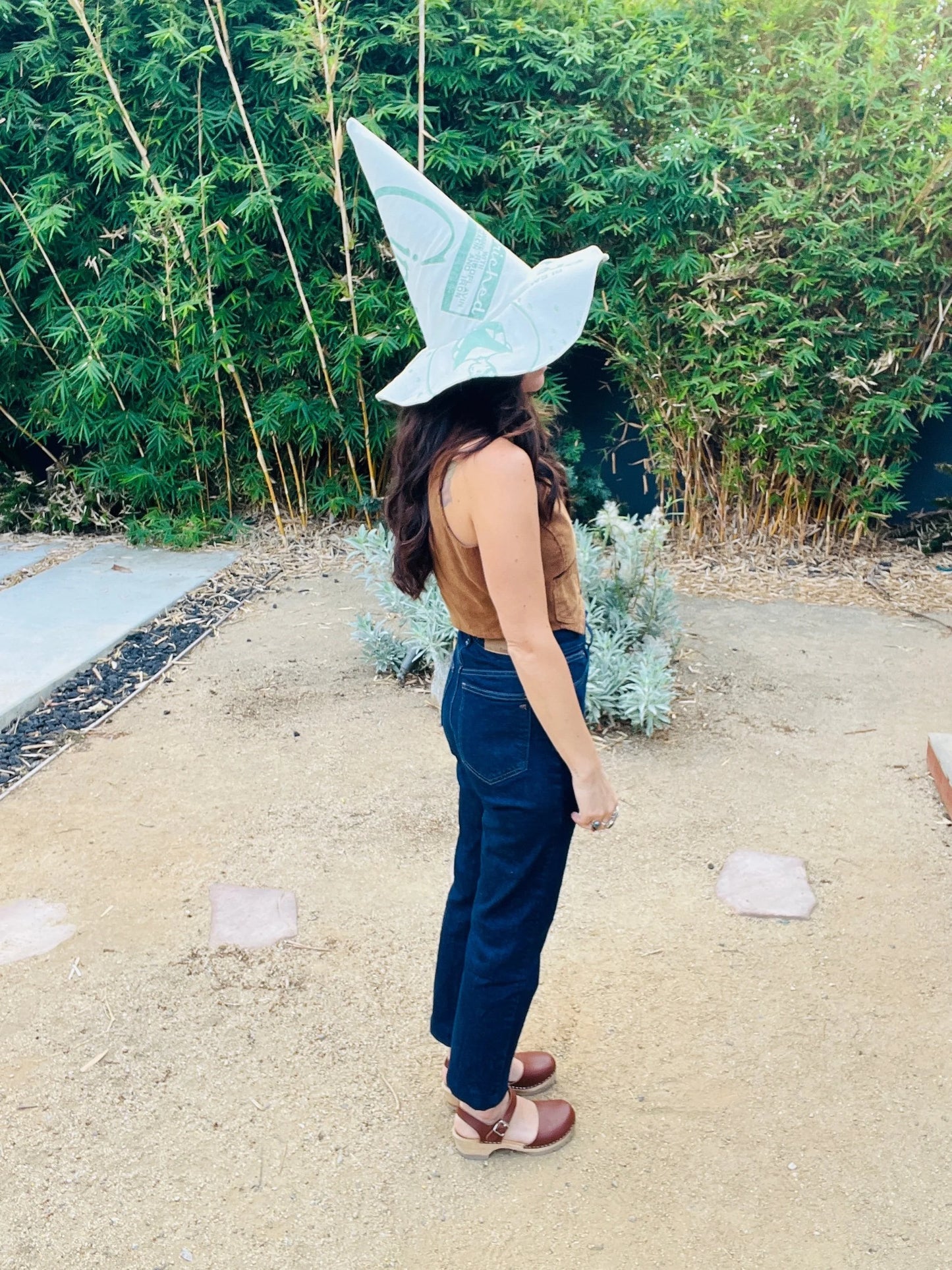 Feed Sack Witch Hat