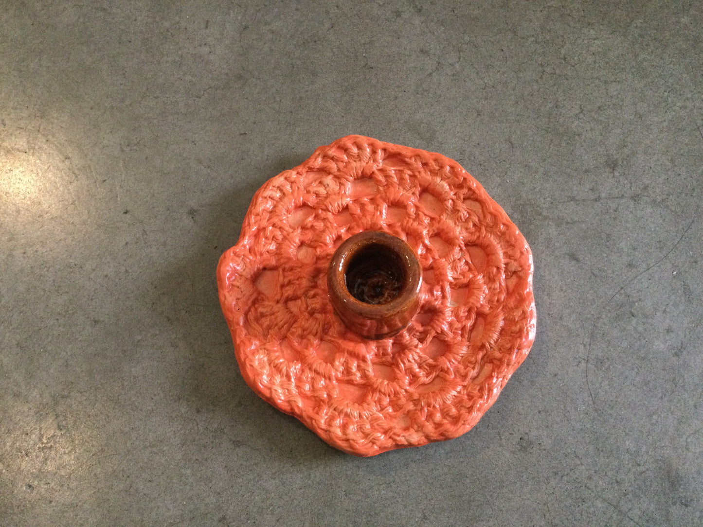 Medium Crochet Pattern Candlestick Holder