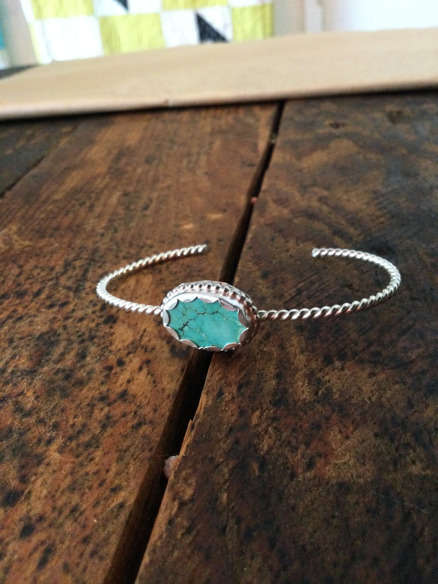 Scalloped Turquoise Cuff