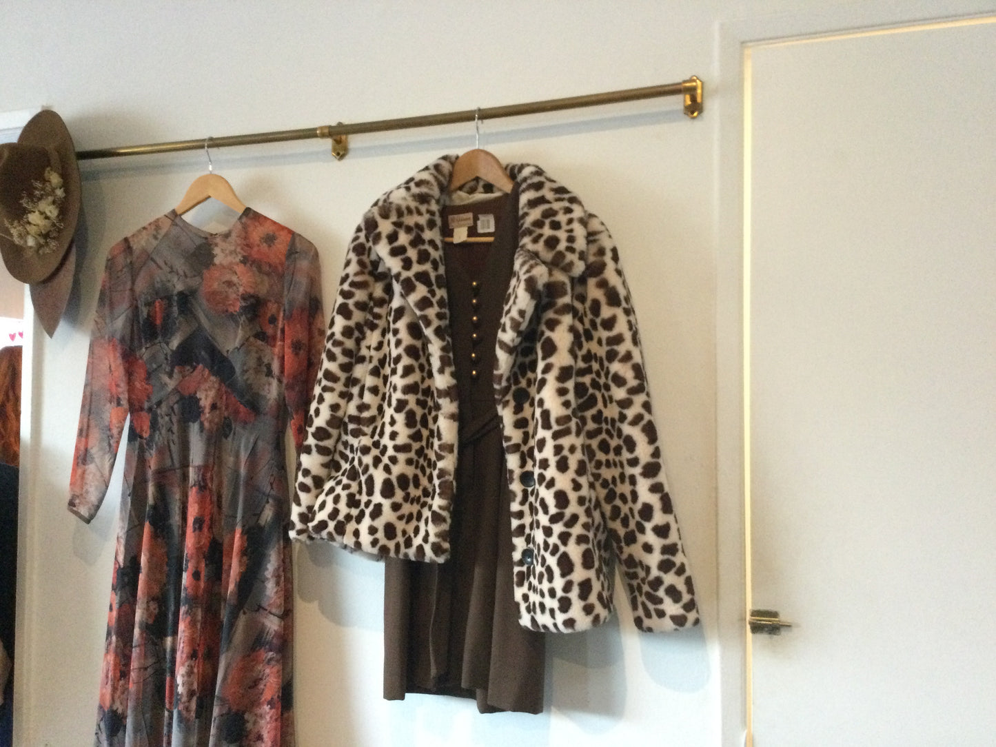 Fur Animal Print Coat