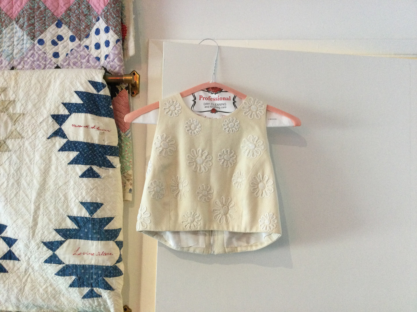 Floral Embroidered Crop Top (Size 4)