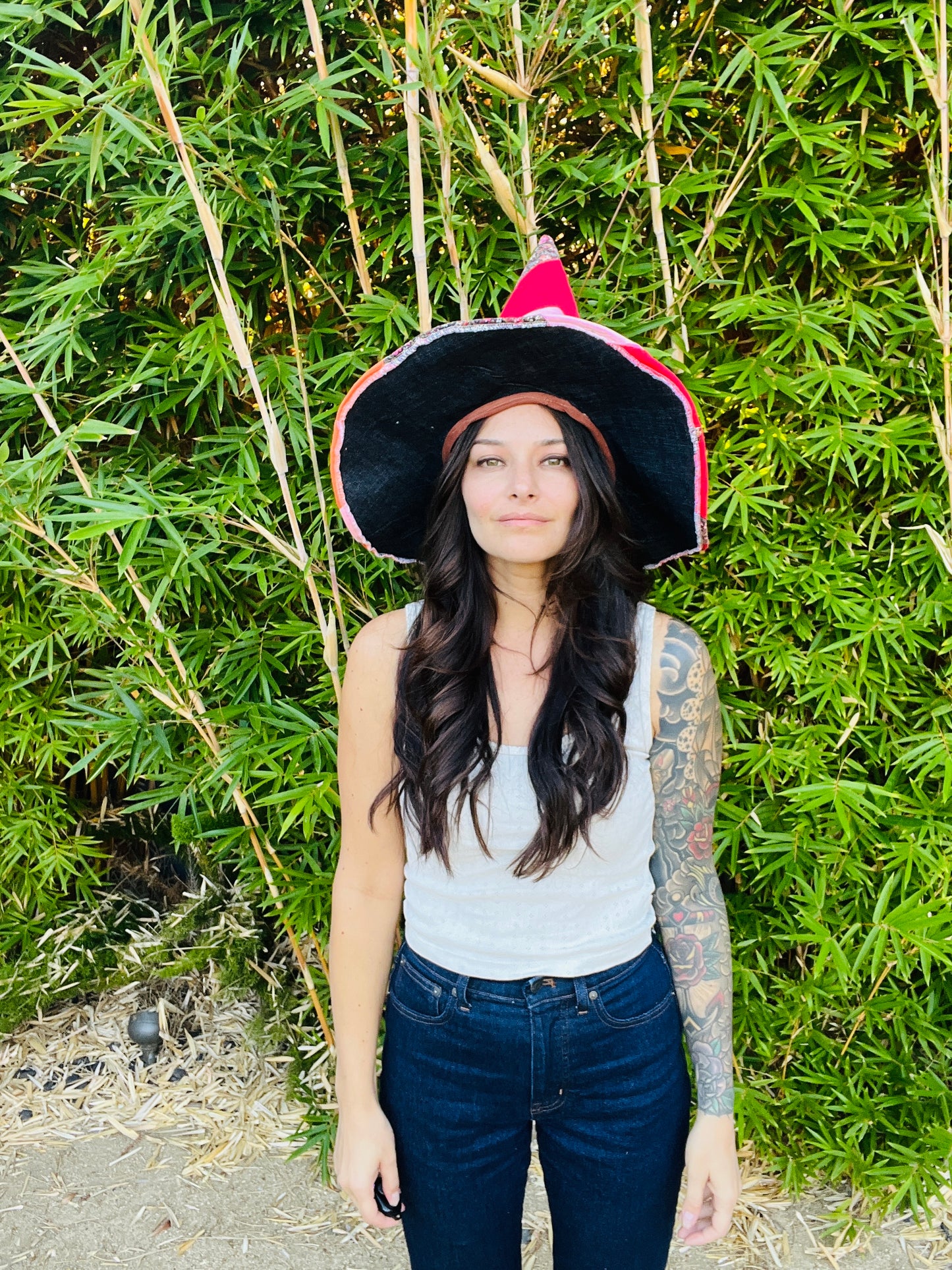 Orange Quilted Witch Hat