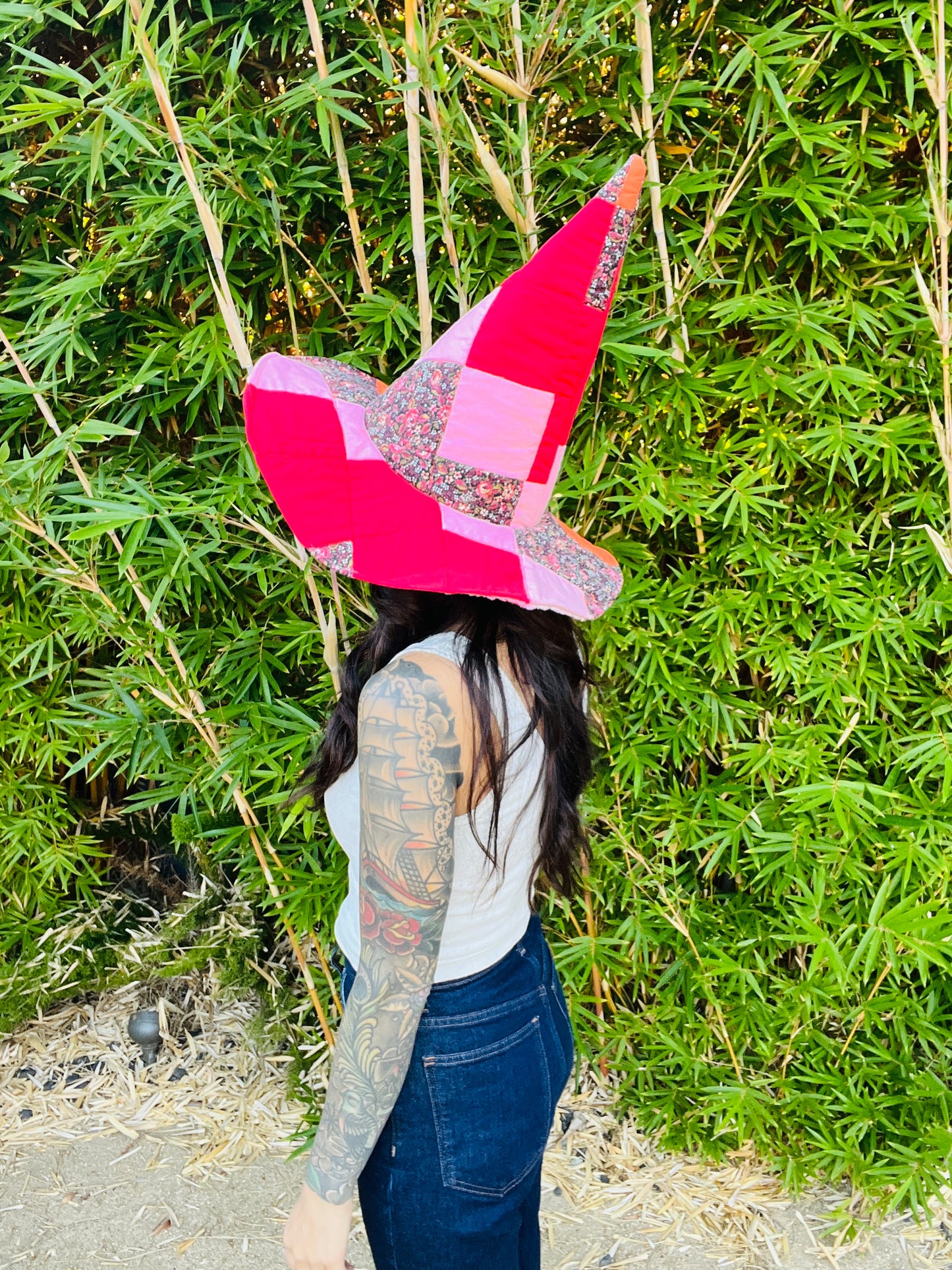 Orange Quilted Witch Hat