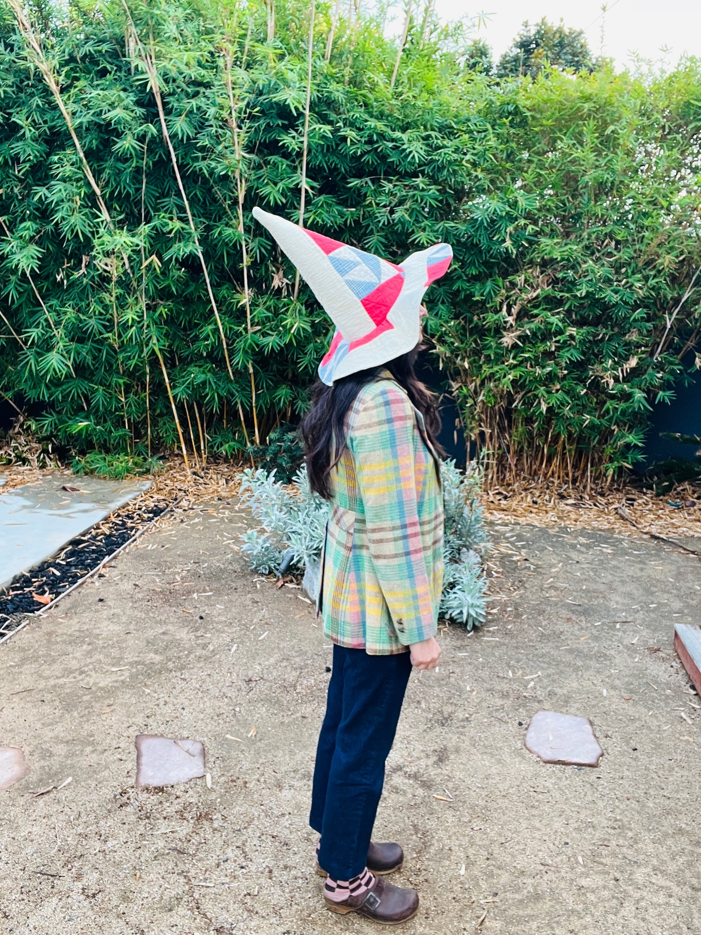 Red, White and Blue Quilted Witch Hat