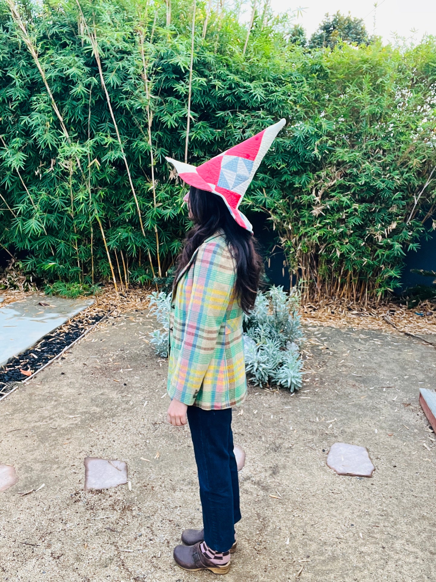 Red, White and Blue Quilted Witch Hat