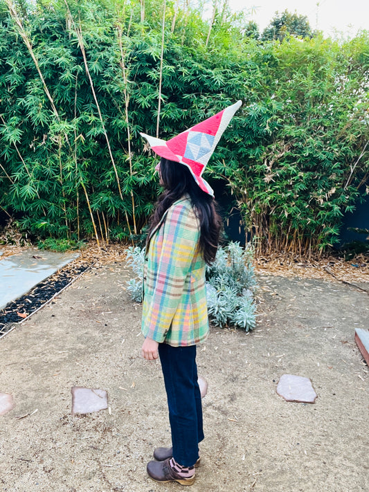 Red, White and Blue Quilted Witch Hat