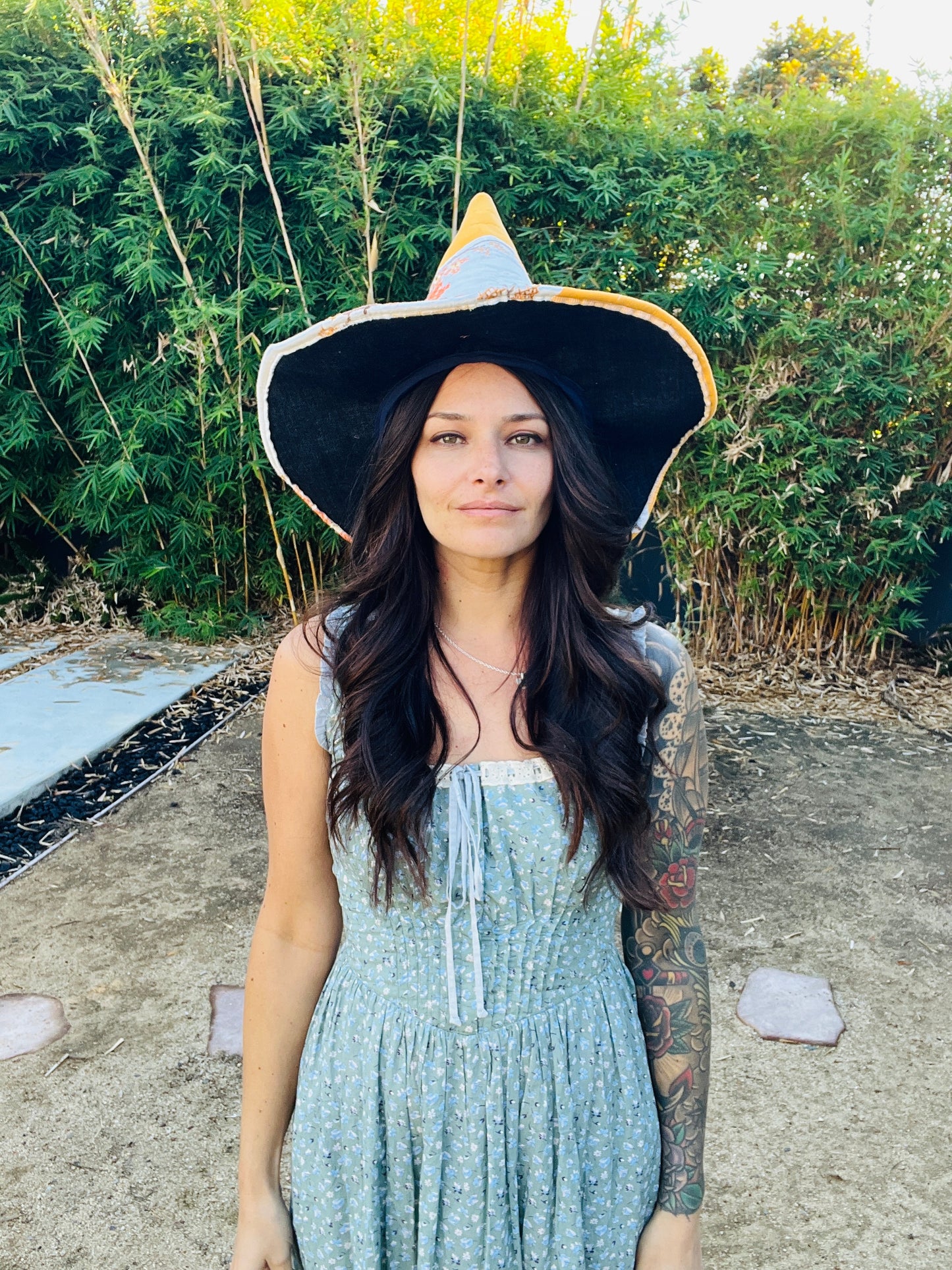 Yellow Quilted Witch Hat
