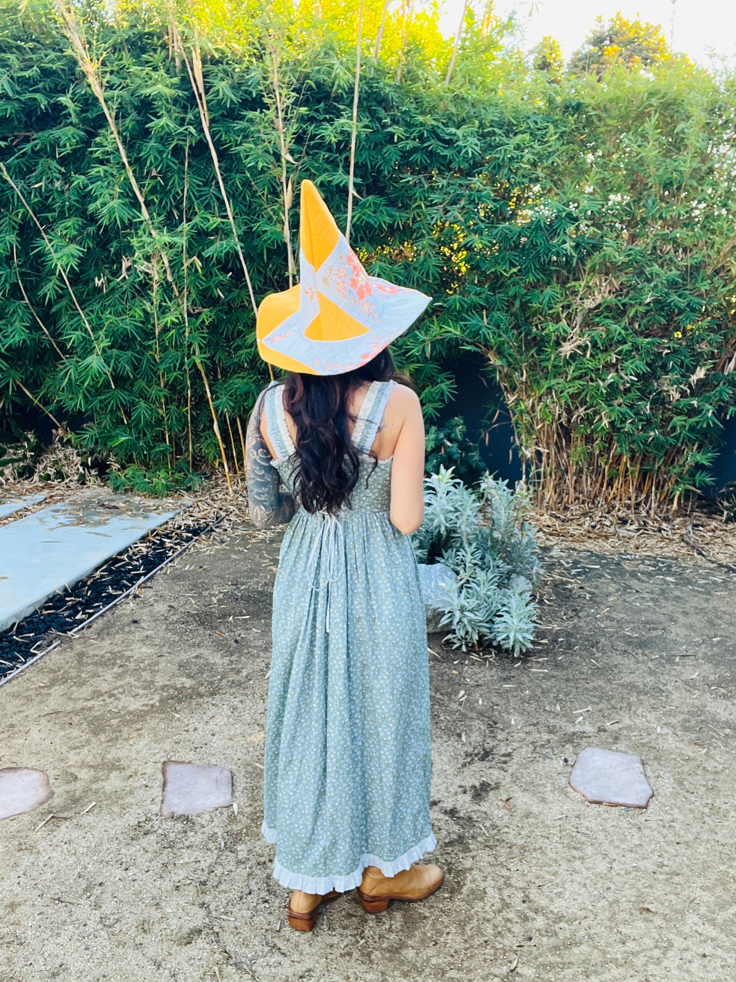 Yellow Quilted Witch Hat