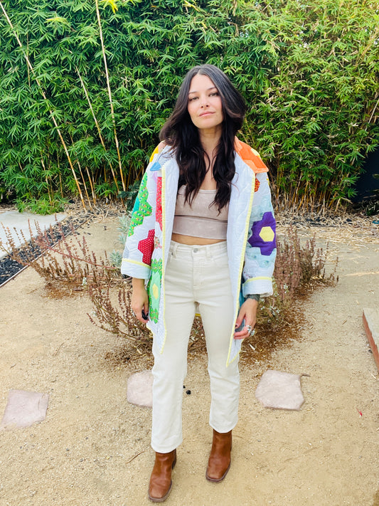 1970's Flower Quilt Jacket