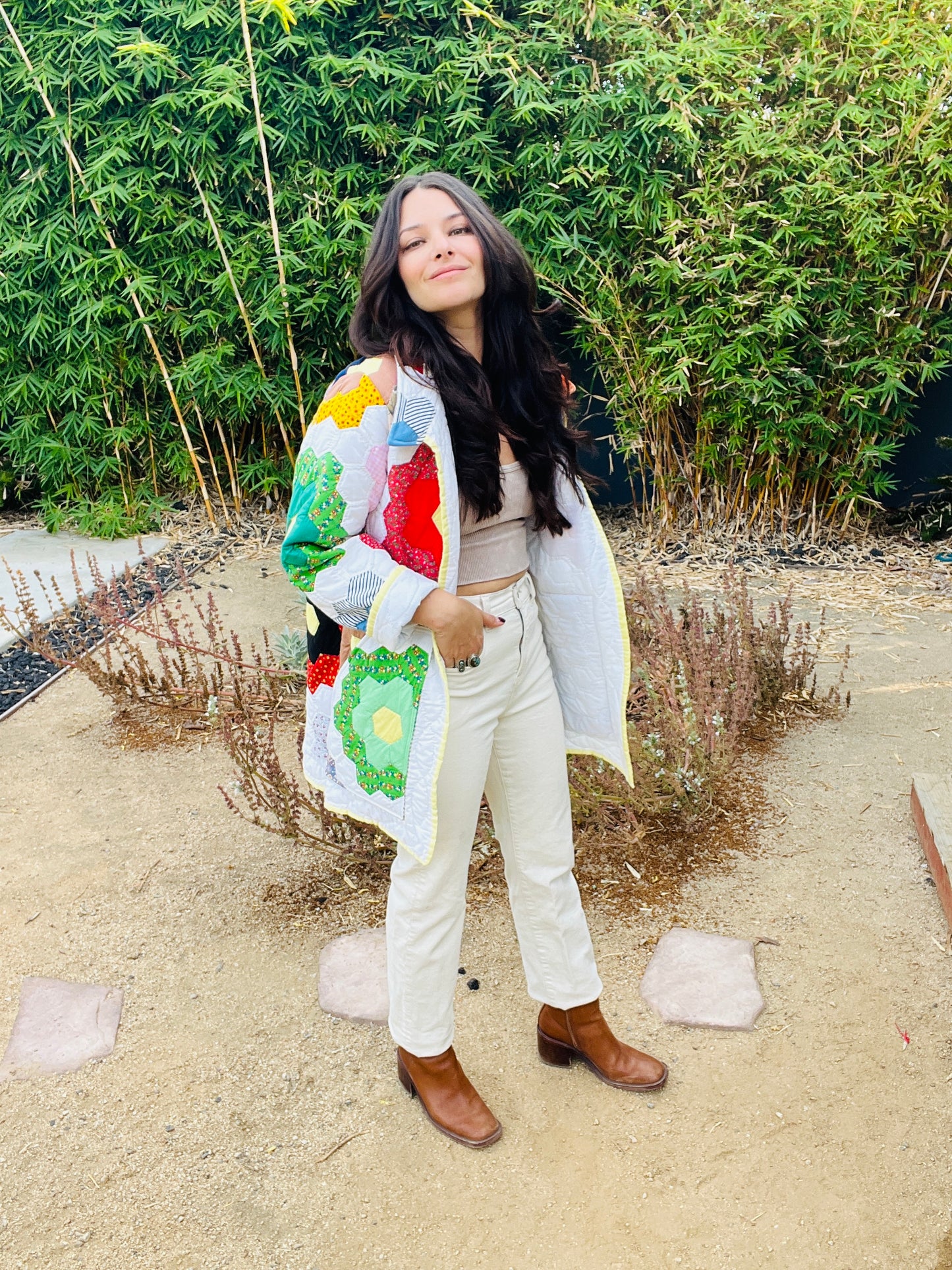 1970's Flower Quilt Jacket