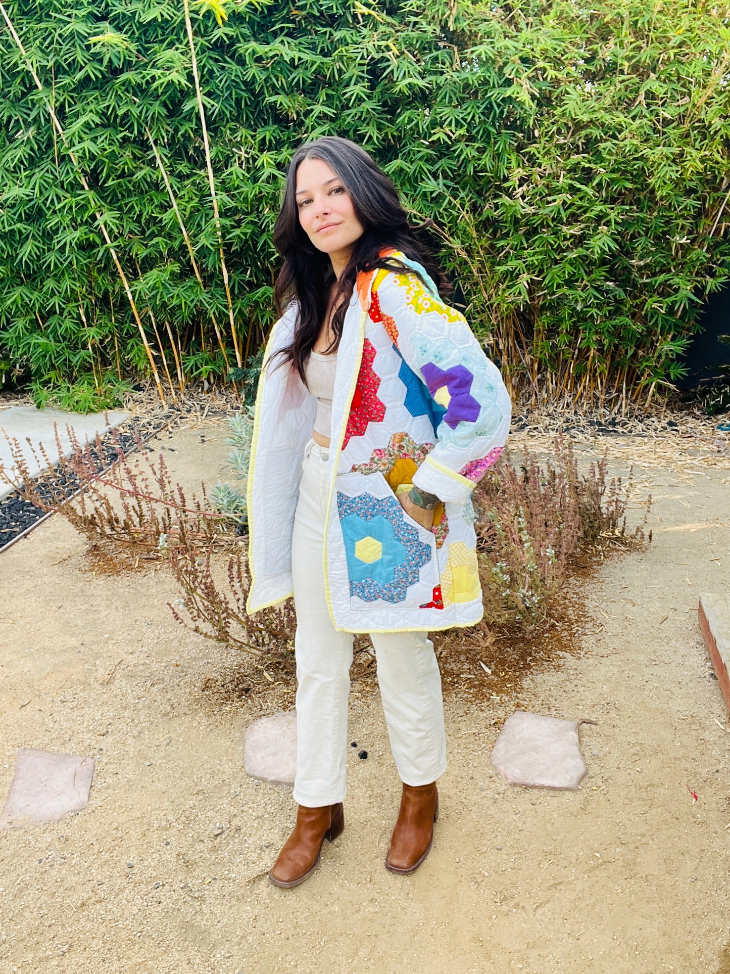 1970's Flower Quilt Jacket