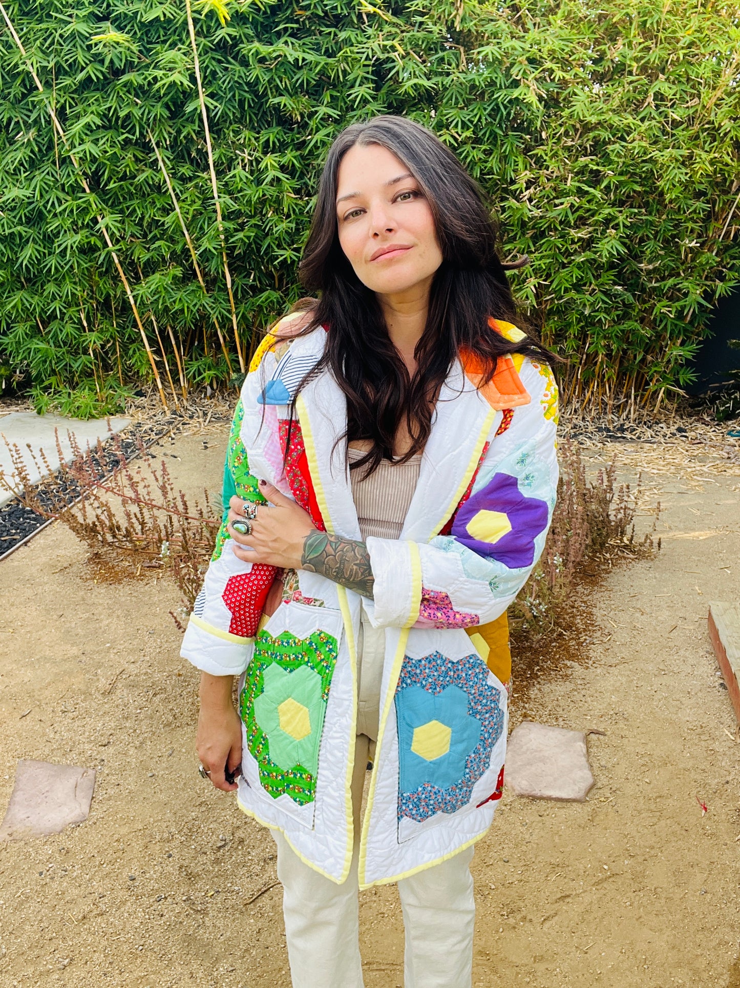 1970's Flower Quilt Jacket