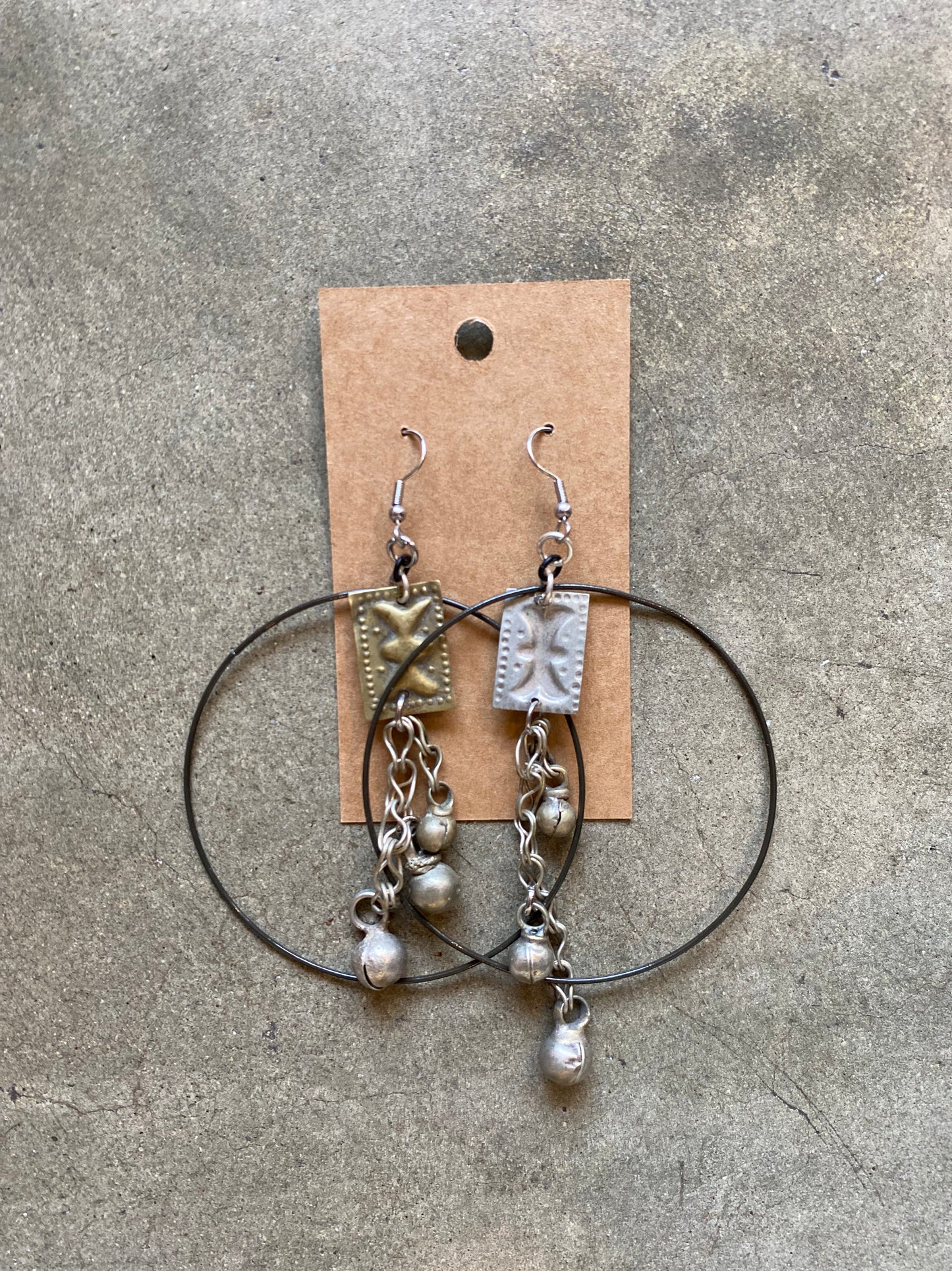 Vintage Kuchi + Stampings 80's Hoops