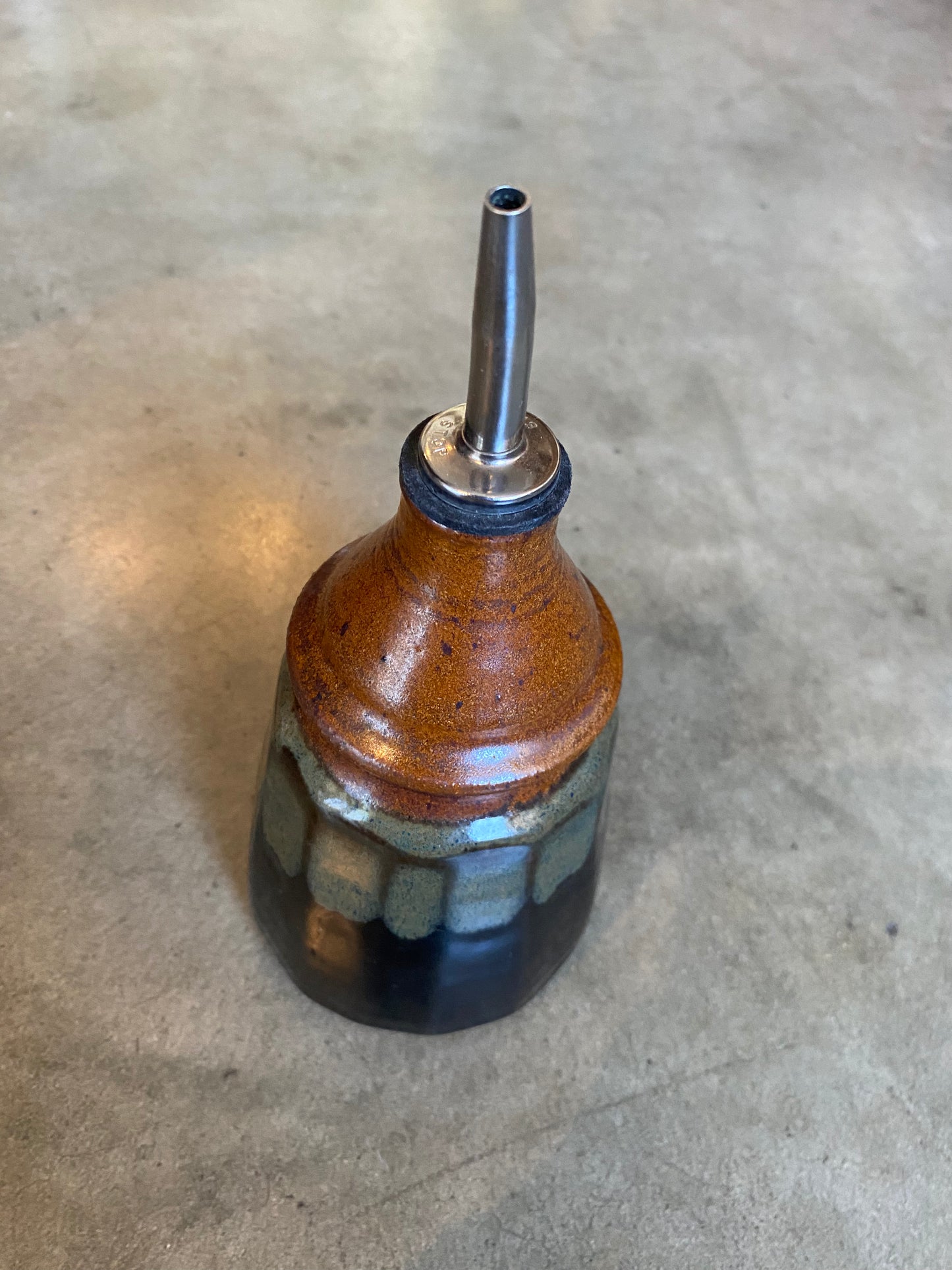 Studio Pottery Oil Bottle