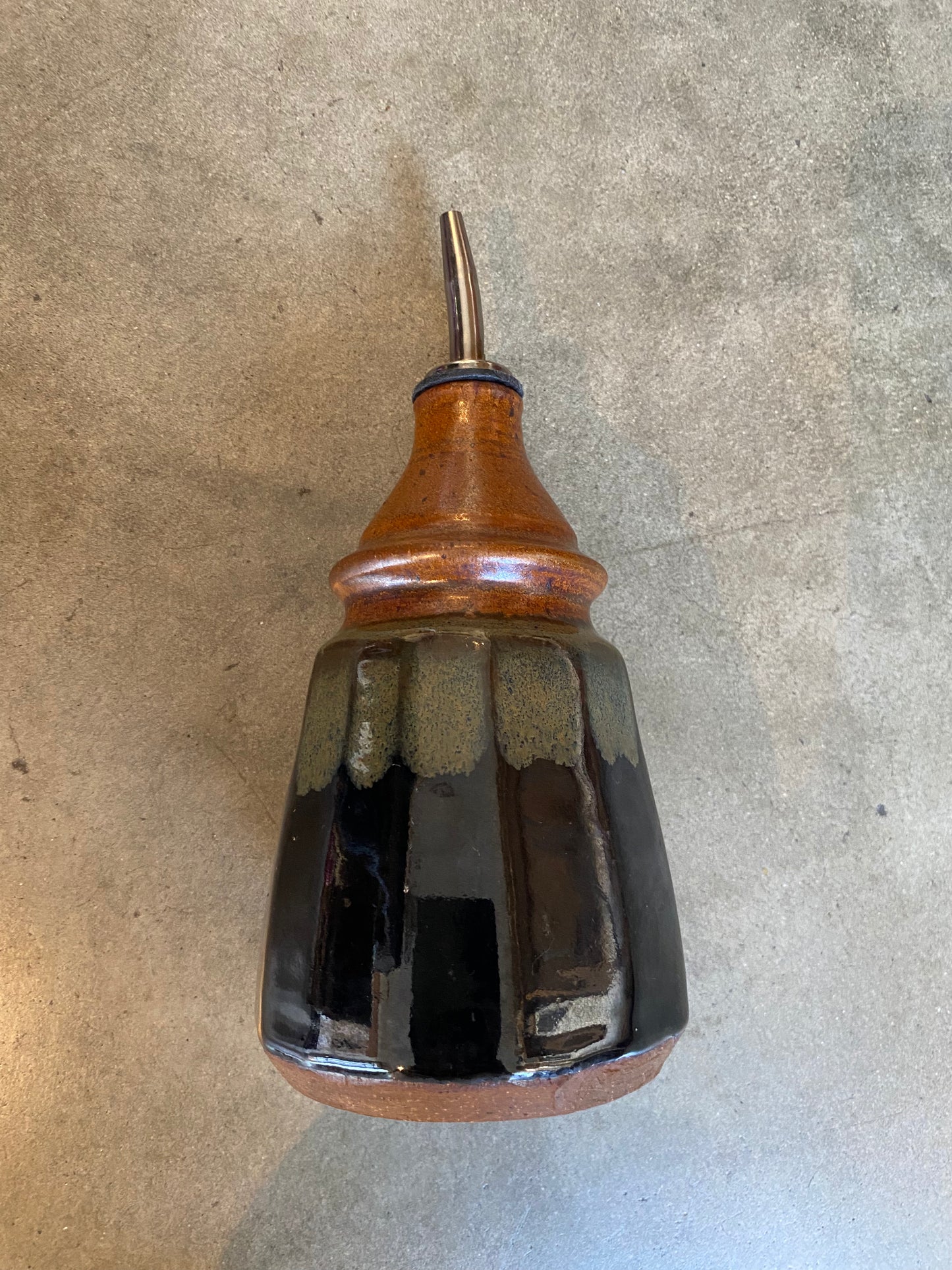 Studio Pottery Oil Bottle