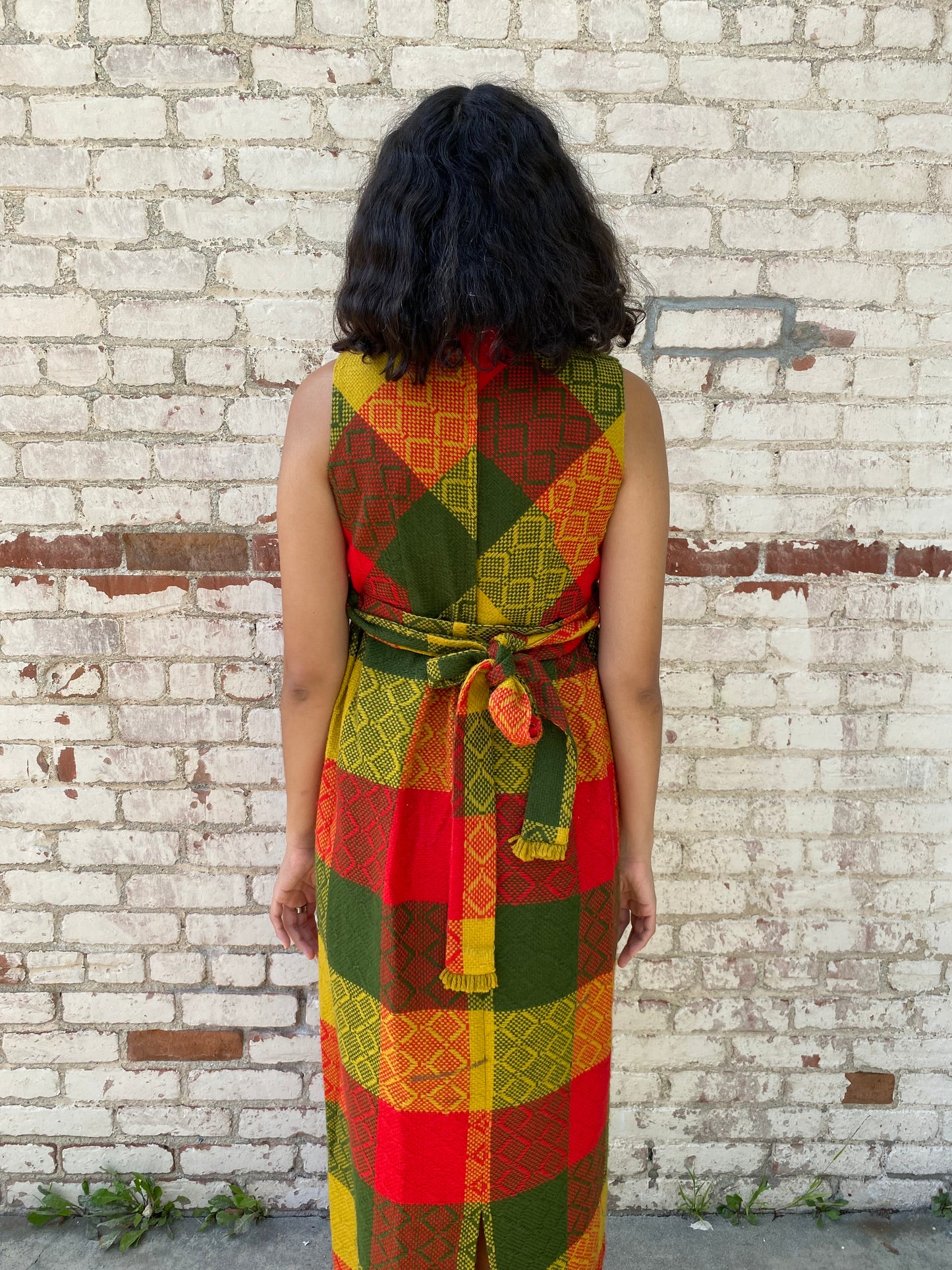 1970's Chas L Lewis Plaid Dress