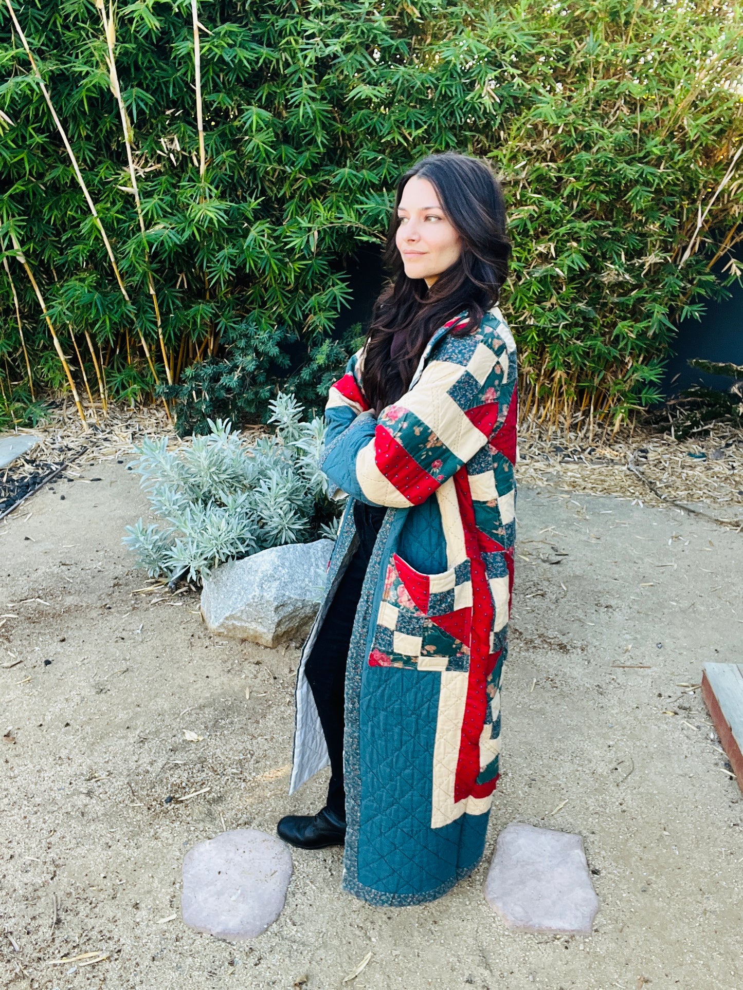 1950's  Handmade Quilt Duster