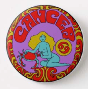 BUTTON Zodiac Cancer