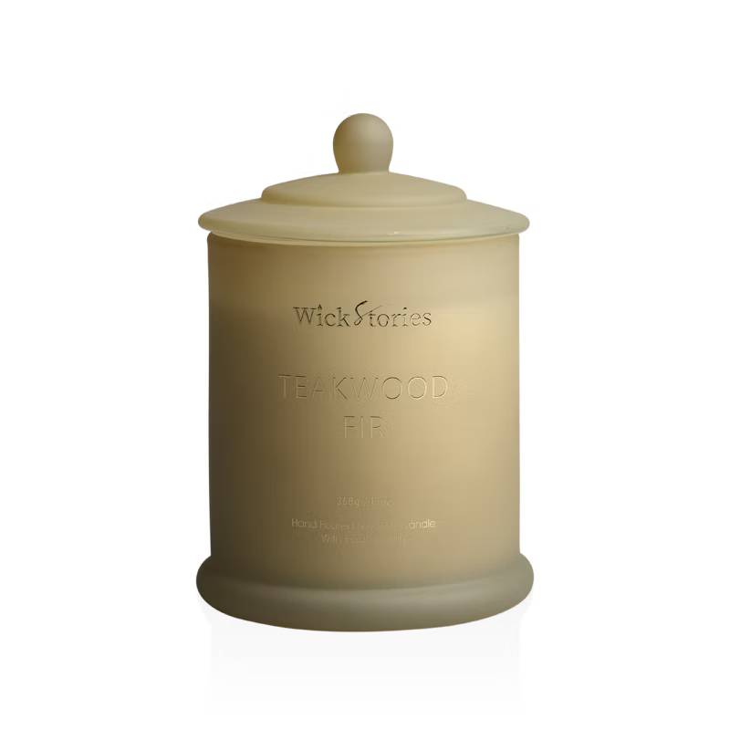 Teakwood Fir Glass Jar Candle