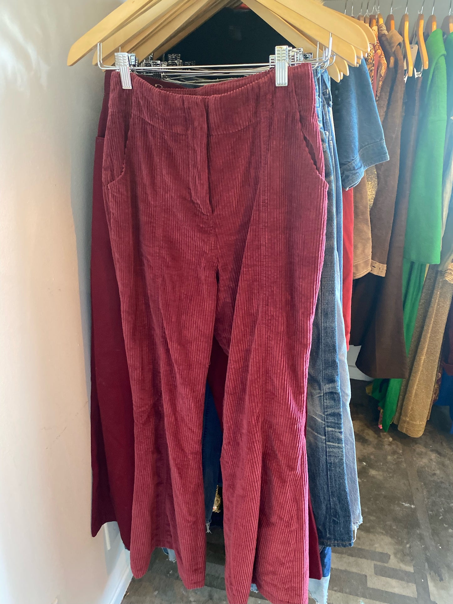 House of Harlow red corduroy pants