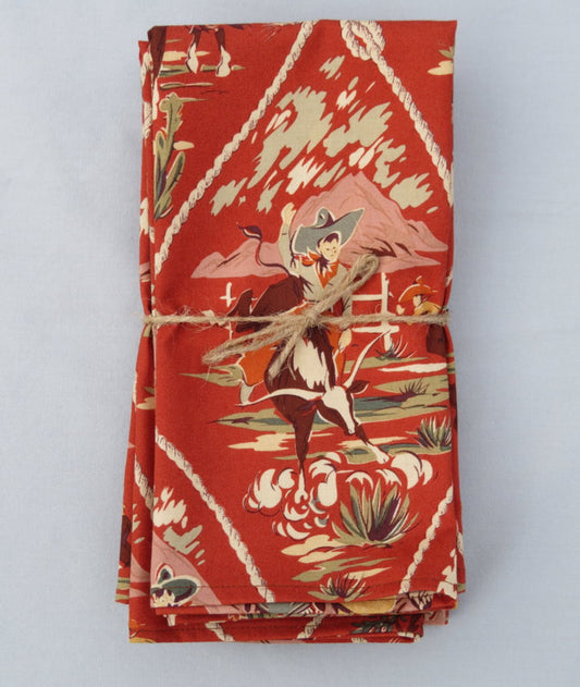 Roping ranch Napkins set of 6