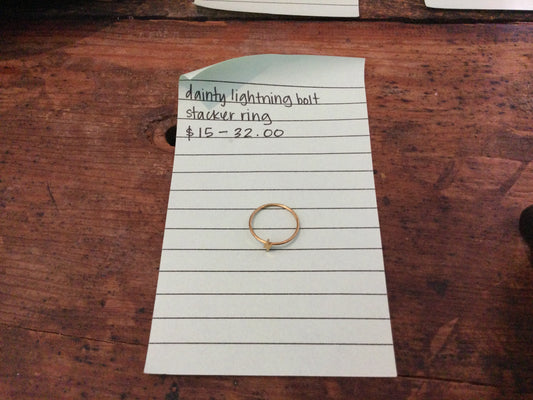 Lightning Bolt Stacker Ring