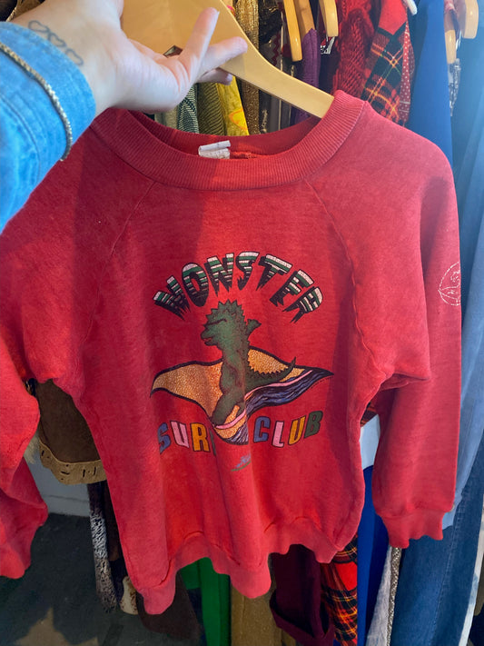Vintage red monster sweater