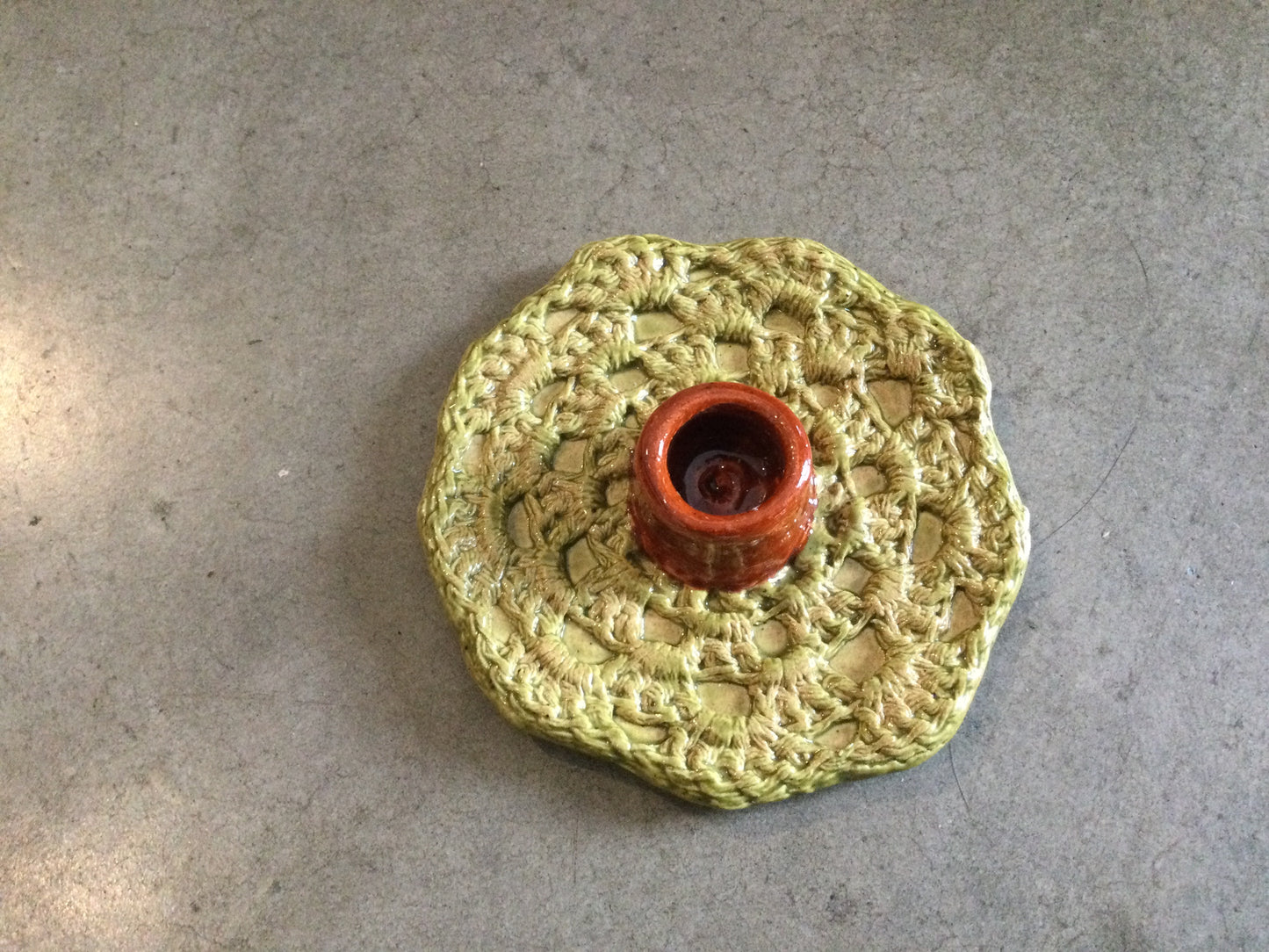 Medium Crochet Pattern Candlestick Holder