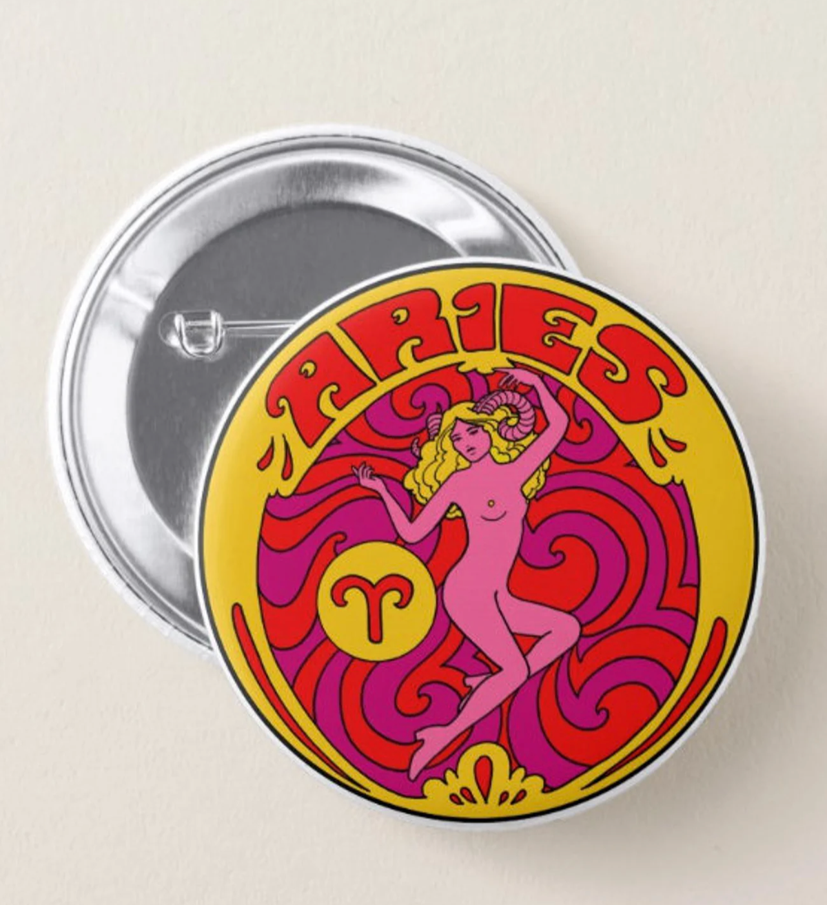 BUTTON Zodiac Aries