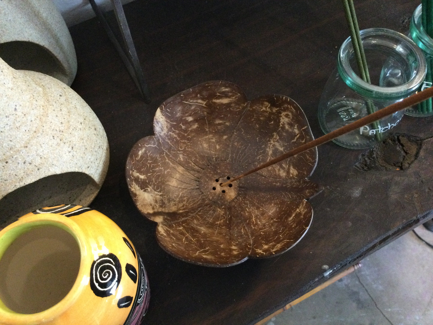 Coconut Flower Incense Holder