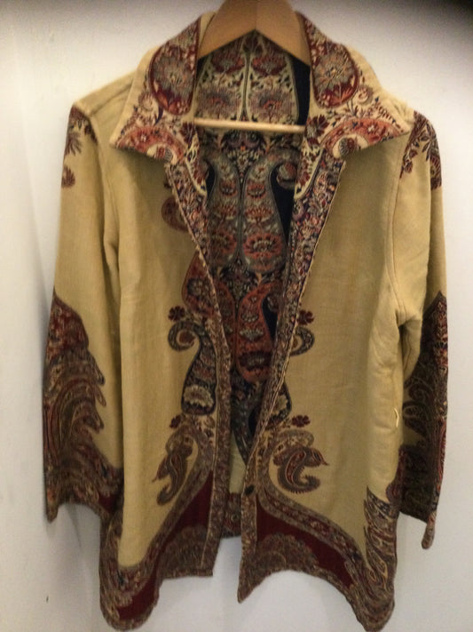 Vintage 70s reversible paisley boho coat