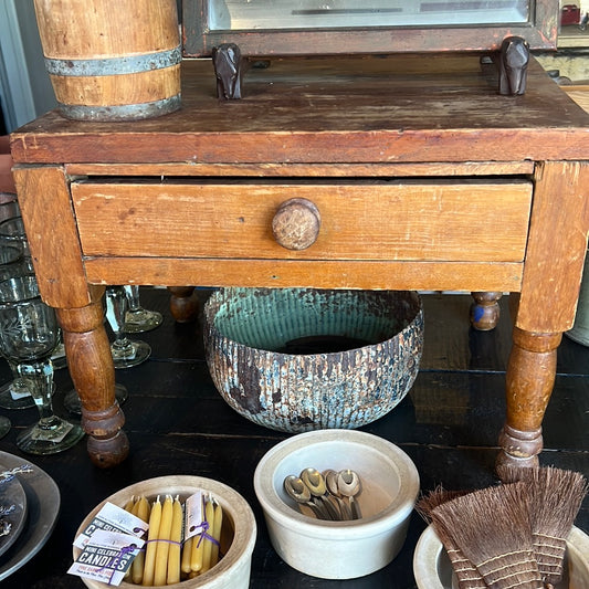 Vintage wooden drawer table