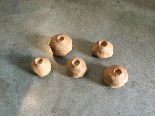 Mini Sandy Clay Candlestick Holder
