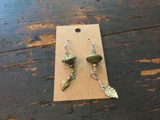 70s Beads w/ Jade & Turquoise Earrings