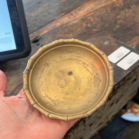 Brass bamboo dish
