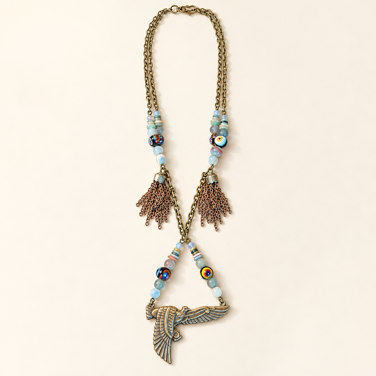 1970's Egyptian Revival Pendent Necklace