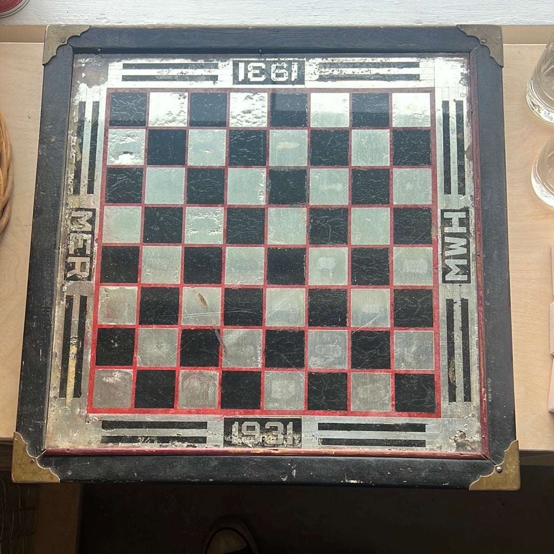 Antique 1939 chess board