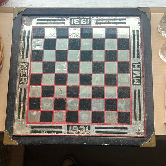 Antique 1939 chess board