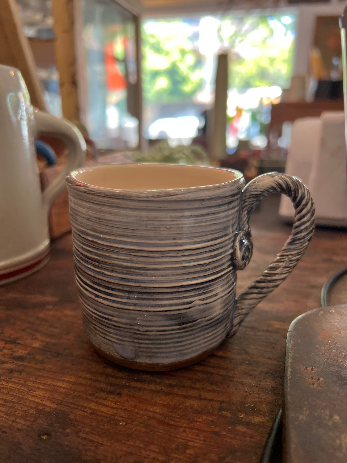 Little blue ceramic cups