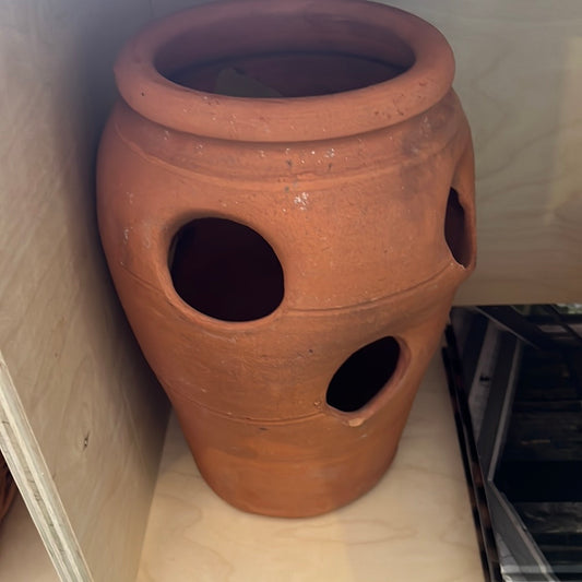 Vintage strawberry terracotta planter