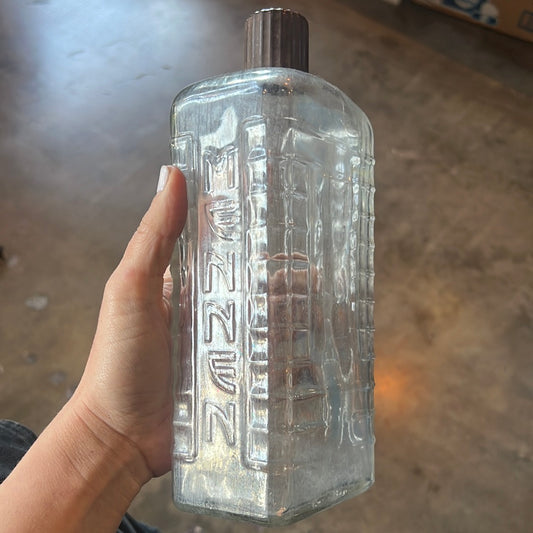 Vintage glass alcohol bottle