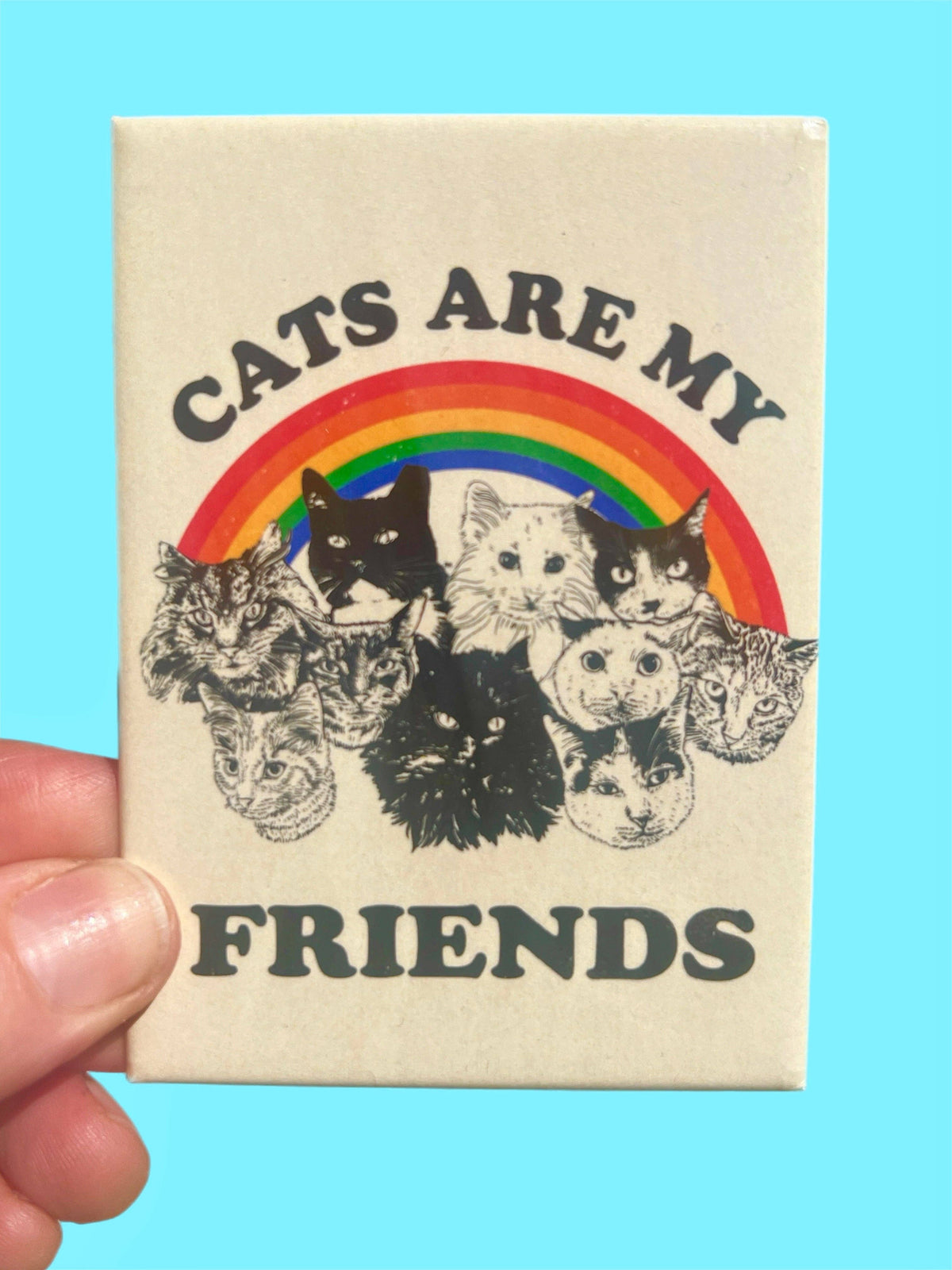 MAGNET Cats Are My Friends Metal Magnet