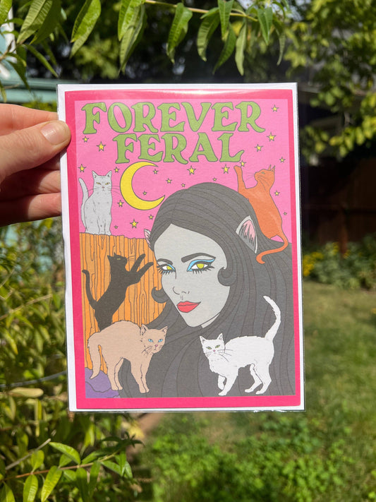 Forever Feral Birthday Card