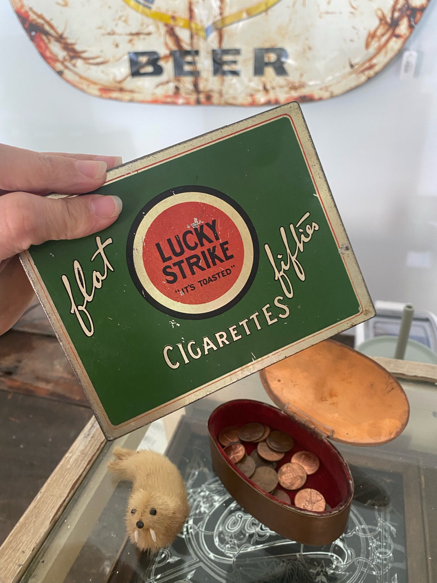 Lucky strike cigarette case