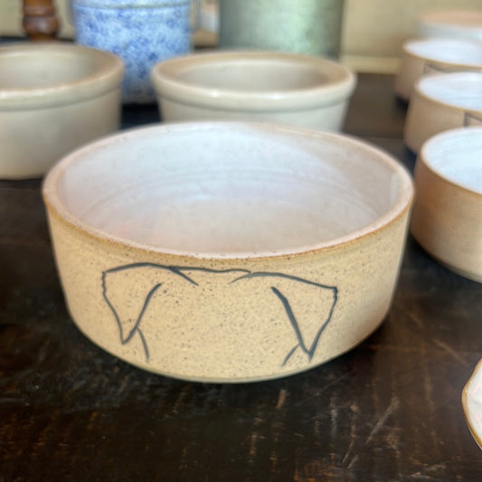 Ceramic dog bowl