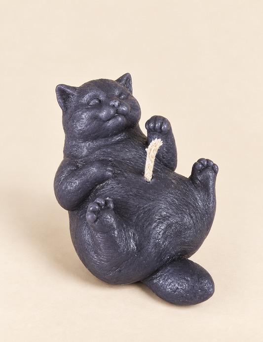 Belly Up Black Cat Candle