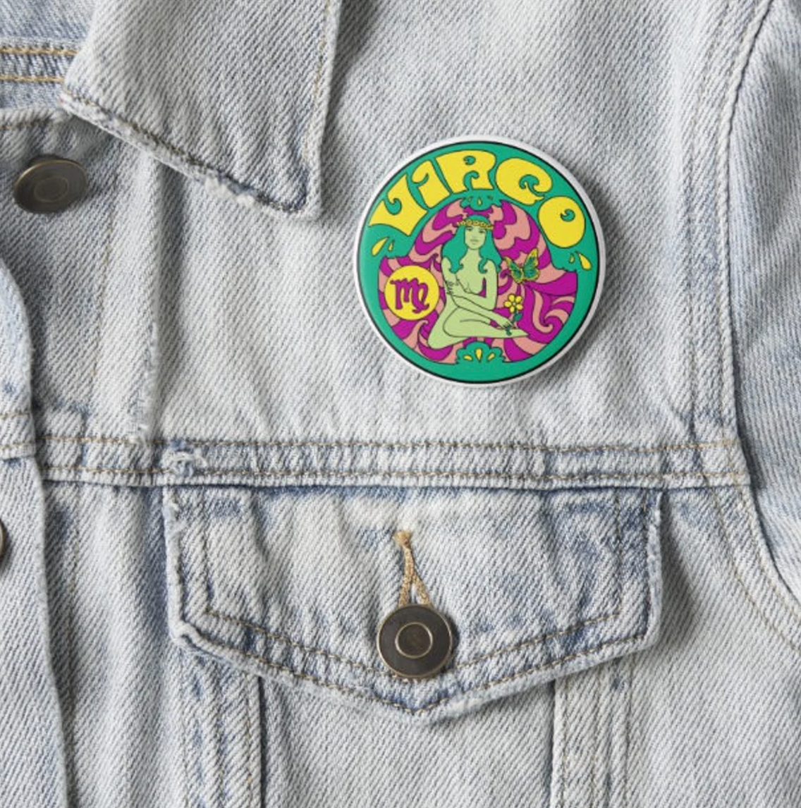 BUTTON Zodiac Virgo