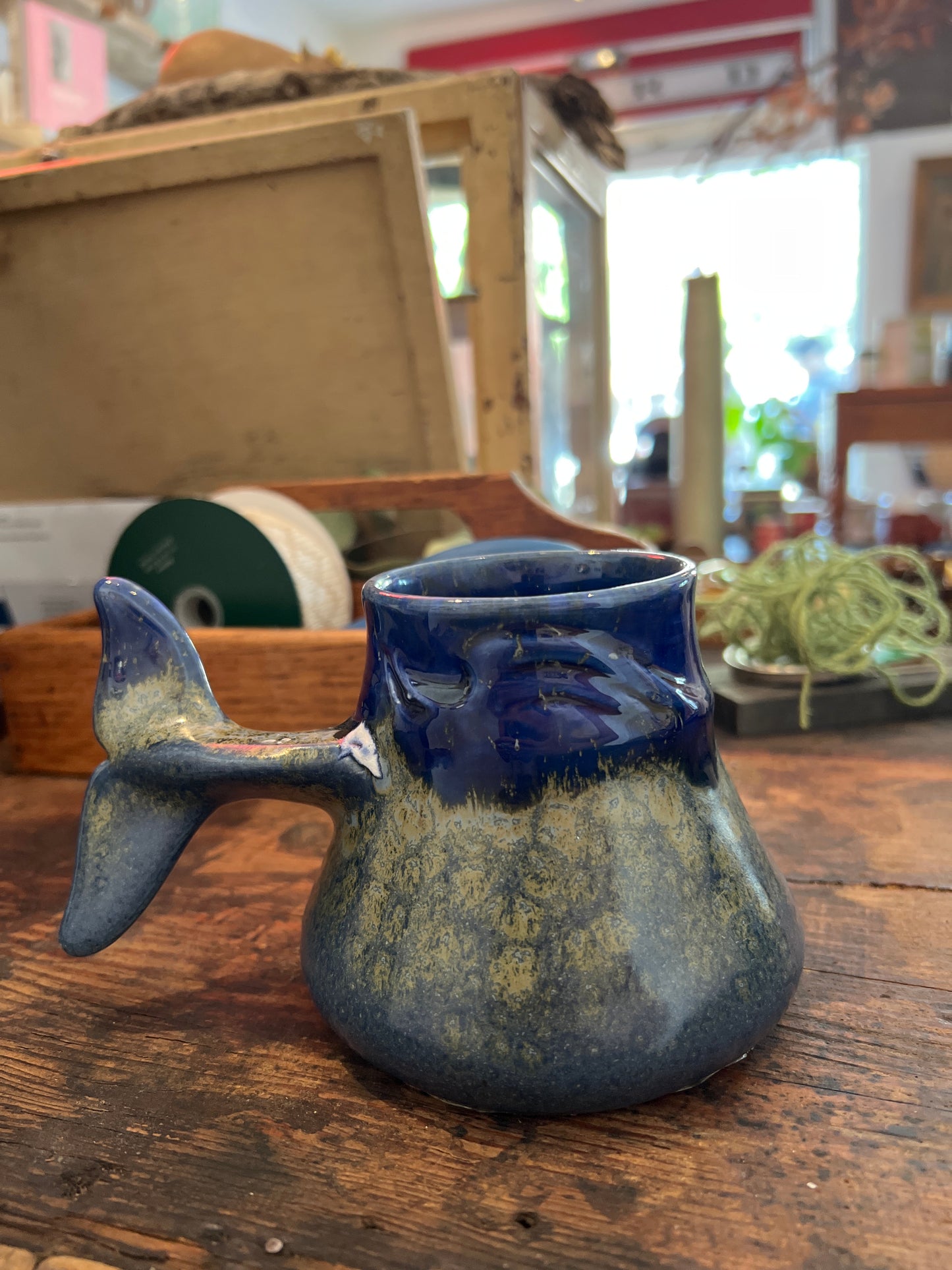 ceramic whale tail mug